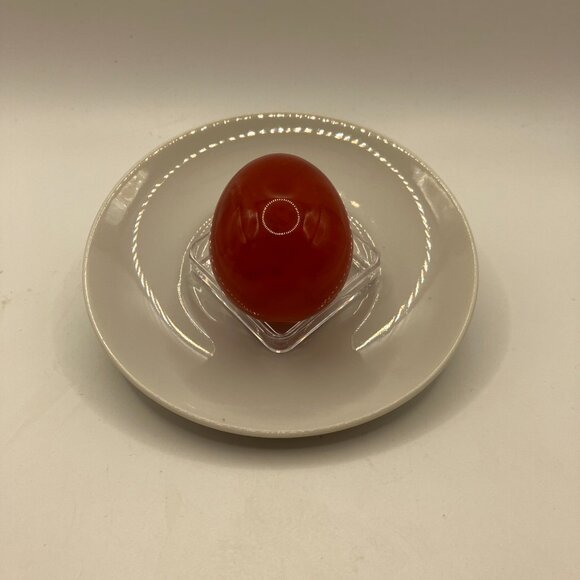 TWO Genuine Cherry Quartz Eggs Natural Quartz Solid Quartz EggS NEW - Picture 6 of 8